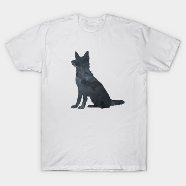 Black German Shepherd Dog T-Shirt by TheJollyMarten